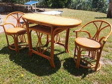 Set da giardino in vimini tavolo+2sedie
