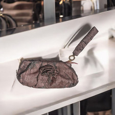 Maddalena Marconi Borsetta Vintage Pochette da Polso Rosa e Argento Borsa