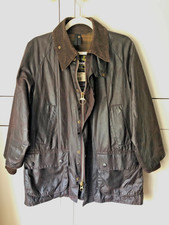 VINTAGE BARBOUR A103 BEDALE WAX JACKET C38 piccolo marrone ri-cerato difetti