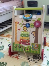 Girello Bambino Primi Passi Legno - Girello per Bambini 18 Mesi - Porta Giochi