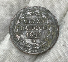 Moneta Mezzo Baiocco 1849