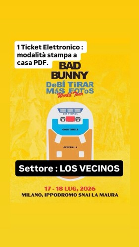 Biglietto bad bunny milano - 1,