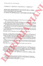 CASARELLA P. - DEPLANO R. - MACCIOTTA G. - MARCHI M. - Musei del Dipartimento d