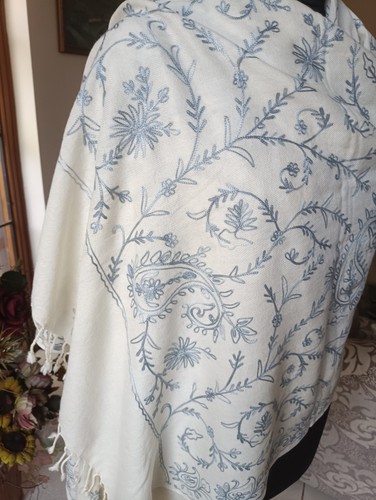 Stola 100 cashmere bianco - cashmere,