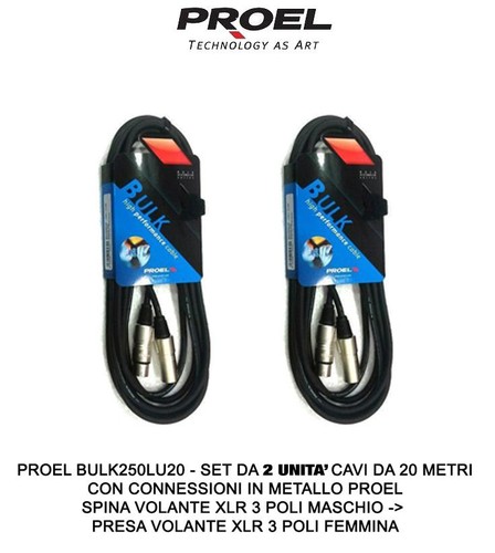 Proel bulk250lu20 set - set, da