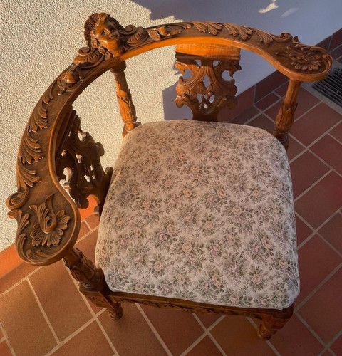 Poltroncina legno lavorata - poltroncina,