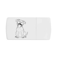 'Happy Pit Bull Terrier' Pill Box with Tablet Splitter (PI00034369)
