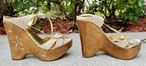 Sandali con zeppa legno - sandali,