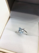 Anello acquamarina diamanti - acquamarina, e