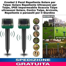 2pz Repellente Solare per Talpe,Scaccia Animali Con Energia Solare A Ultrasuoni