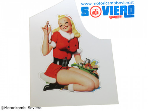 Adesivo pin natalizio vespa - up,