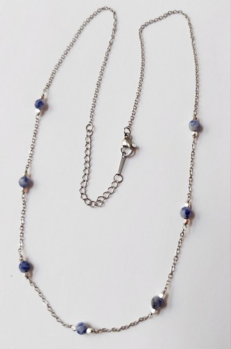 Collana acciaio con - in, pietre