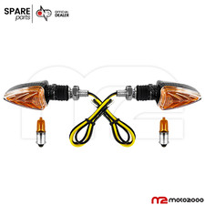 COPPIA FRECCE INDICATORI DIREZIONE 12V CARBON LOOK UNIVERSALI MOTO SCOOTER
