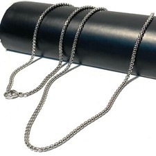 CATENINA COLLANA IN ACCIAIO INOX CATENA BOX 70 CM x 2,5 MM DA UOMO E DONNA