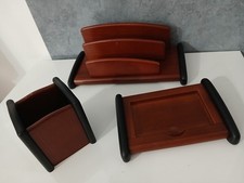 Set Da Scrivania in Legno Noce