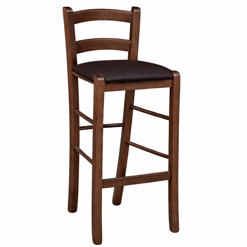 Sgabello legno noce scuro - legno, h
