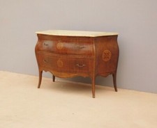 Comò cassettone st.Luigi XV, piano marmo, intarsiato, fine '800!
