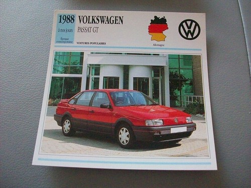 Carte fiche auto volkswagen - fiche,