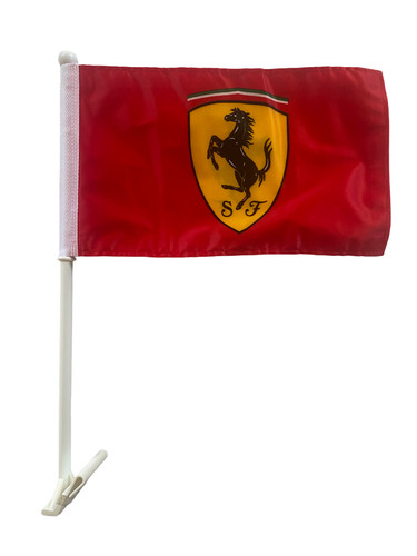 Bandiera auto ferrari - clip, on