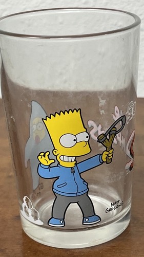 Simpsons drinking juice glass - simpsons,