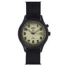 MWC G10 Swiss Quarzo PVD Acciaio FULL LUME Data Tessuto Beige Nero Orologio Uomo