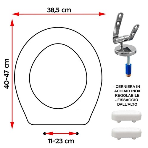 Sedile copriwater compatibile - sedile,