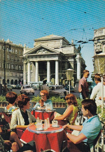 Cartolina trieste piazza - cartolina, di