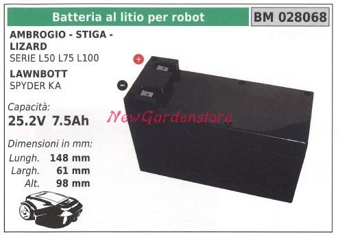Batteria litio per - al, robot
