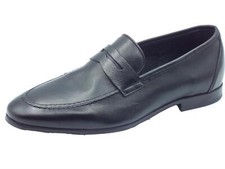 Franzini Verona 80176 Mode Montecchi Nero Mocassino elegante per Uomo in pelle