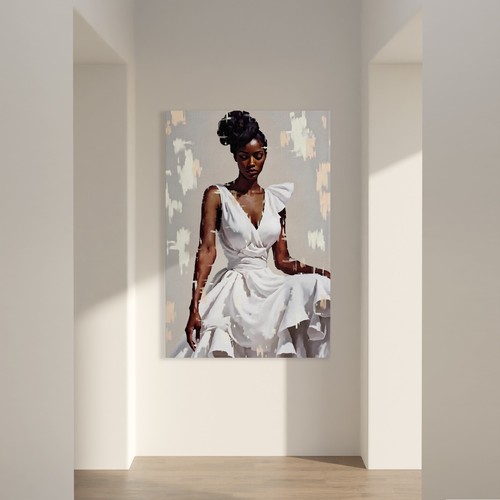 Elegante arte donna nera moda - donna, nera,