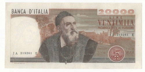 20000 lire tiziano - tiziano, decr