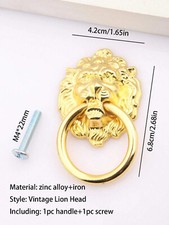 Battiporta dorato testa di