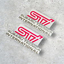 ADESIVI fendinebbia SUBARU TECNICA INTERNATIONAL x2 IMPREZA WRX STI JDM argento