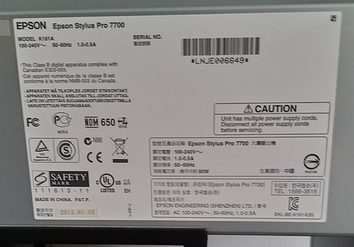 Plotter epson stylus pro 7700 - plotter,