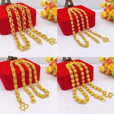 Collana catena uomo 4 tipi placcata oro giallo 24 carati moda generosa cool