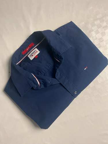 Camicia tommy jeans blu slim - jeans,