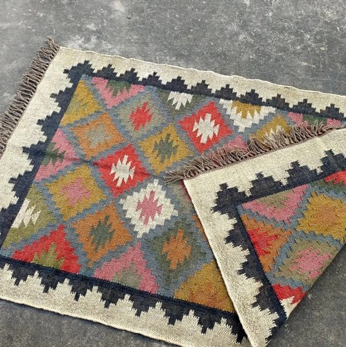 Tappeto kilim dhurrie - tappeto, lana