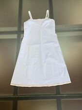 SOTTOVESTE CAMICIA DA NOTTE VINTAGE ANNI '50-'60 AZZURRA CON PROFILO IN PIZZO