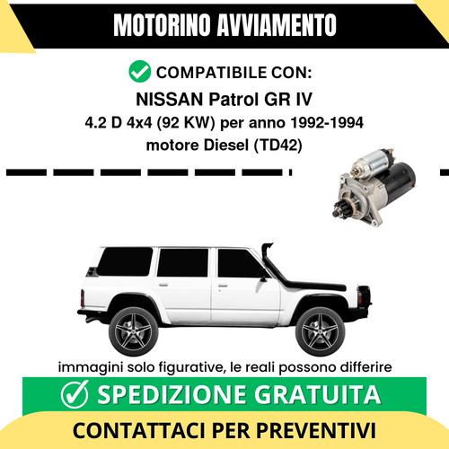 Motorino avviamento nissan - motorino,