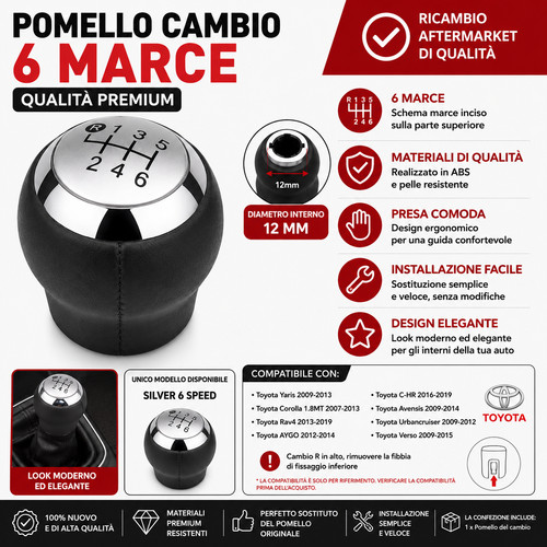 Pomello cambio marce toyota - cambio,