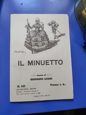 IL MINUETTO di Giovanni Licari 1928 spartito per orchestrina
