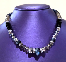 Collana vintage nero - collana, grigio