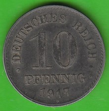 Moneta Impero 10 Pfennig 1917