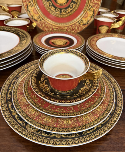 32pc versace rosenthal red - rosenthal,