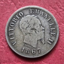 ITALY 50 Centesimi 1867 M