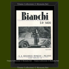 Anni ' 30  * Pubblicità Originale "Bianchi, S9 1400” Cornice