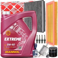 KIT FILTRI FEBI KIT ISPEZIONE + OLIO MANNOL 5W40 per OPEL MERIVA A 1.6 105 CV