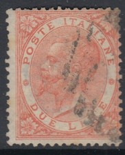 Italia Regno - Sassone n. 22L cv 1200$ - usato De La Rue