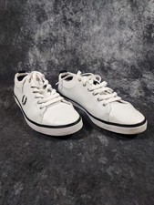 Scarpe da ginnastica Fred Perry Hallam in pelle nuove con scatola UK 9