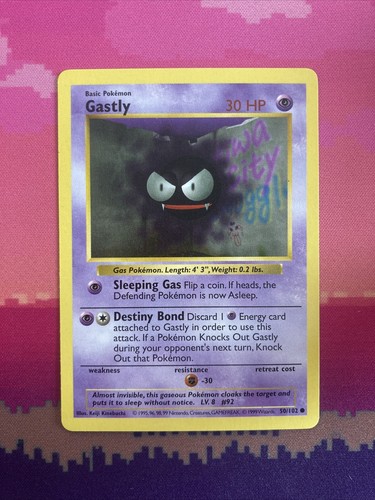 Pokemon card gastly shadowless - card,